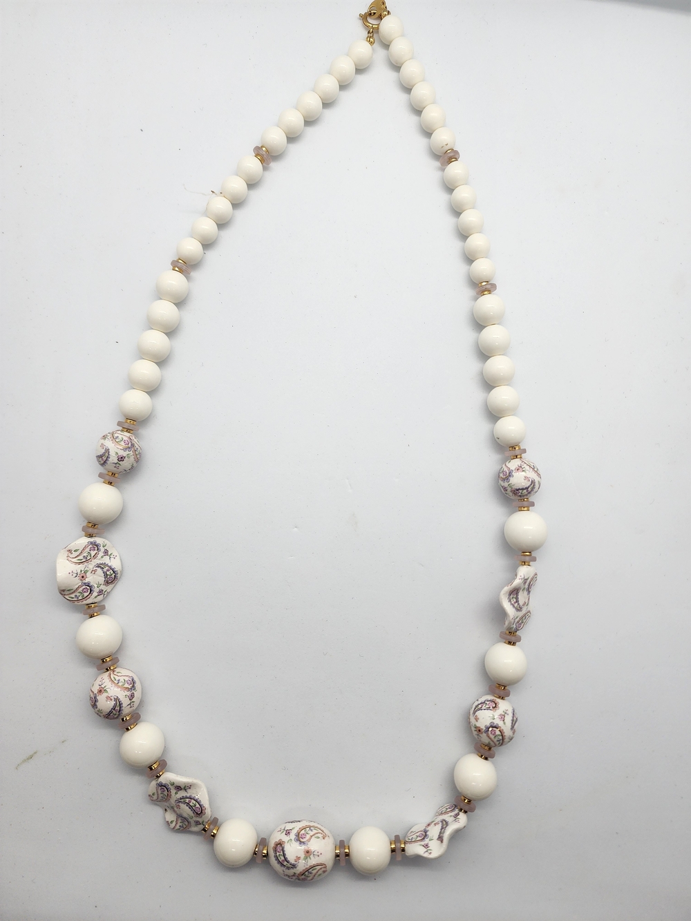 Vintage Mid-Century Japanese Beaded Statement Necklace